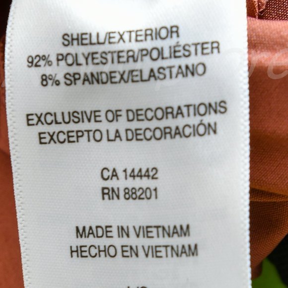 size LARGE NWT !Modetta Women Woven Skirt‎ ORANGE - Picture 6 of 6